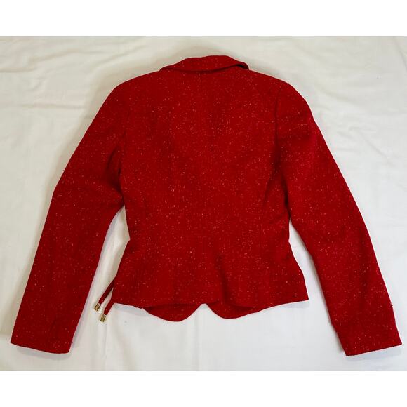 Bigio Collection women's Wrap Jacket Blazer with Tie Detail Size 4 - Picture 3 of 10